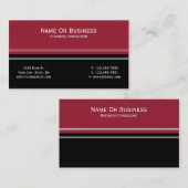 プロフェッショナル画像の赤い黒の色はっきりしたブロック 名刺 (正面/裏面)