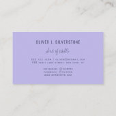 プロフェッショナル画家の紫色の水彩色ブラシ 名刺 (裏面)