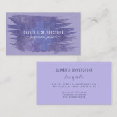 プロフェッショナル画家の紫色の水彩色ブラシ 名刺 (正面/裏面)