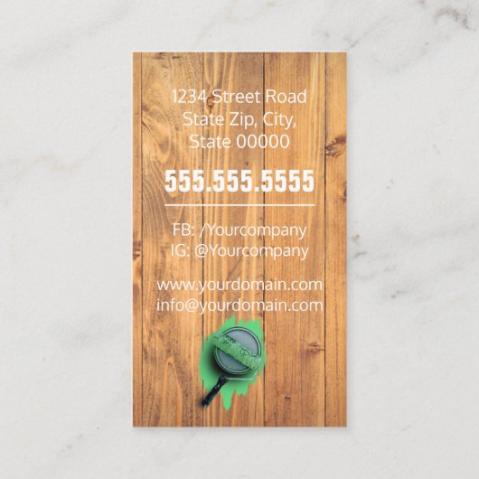 プロフェッショナル画家兼装飾家 名刺 (裏面)