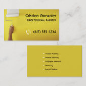 プロフェッショナル画家 |絵画の飾黄色 名刺 (正面/裏面)