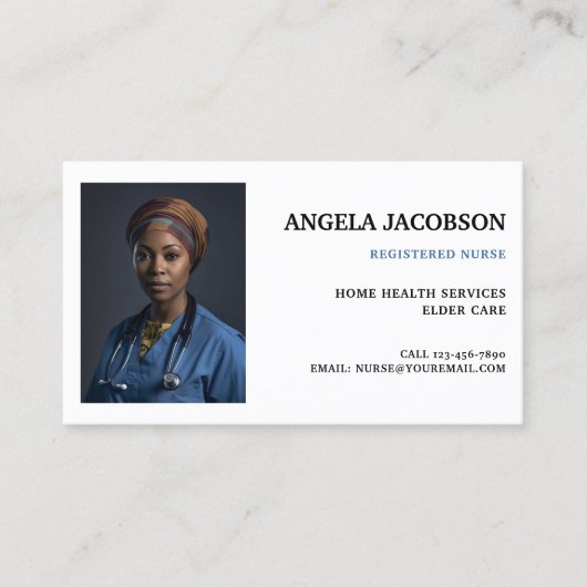 プロフェッショナル登録ナース写真名刺 名刺 (正面)