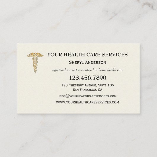 プロフェッショナル登録ナース医療 名刺 (裏面)