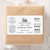 プロフェッショナル白い香りのする大豆ロウソク ラベル (インサイチュ)