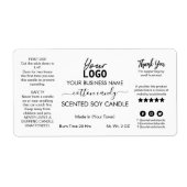 プロフェッショナル白い香りのする大豆ロウソク ラベル (正面)