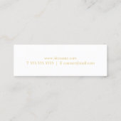 プロフェッショナル白と金ゴールド スキニー名刺 (裏面)