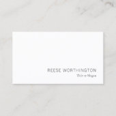 プロフェッショナル白モダン 名刺 (正面)