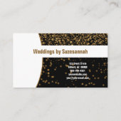 プロフェッショナル白熱［赤熱］光を放つ金ゴールドグリッターブカスタムラック 名刺 (裏面)