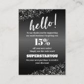 プロフェッショナル白黒ありがとうカードの挿入 名刺 (正面)