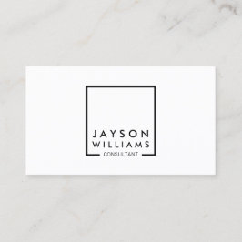 プロフェッショナル白黒の四角いロゴI 名刺
