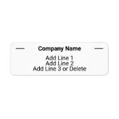 プロフェッショナル白黒の基本差出人住所 ラベル (正面)