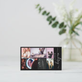 プロフェッショナル白黒の署名6枚の写真 名刺 (スタンド正面)