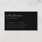 プロフェッショナル白黒の署名6枚の写真 名刺 (裏面)