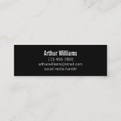 プロフェッショナル白黒カー連絡ド コーリングカード (裏面)