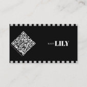 プロフェッショナル白黒クラシック線Qrコード 名刺 (正面)