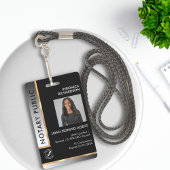 プロフェッショナル白黒グラデーション写真公証人 バッジ