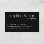 プロフェッショナル白黒サンフランシスコ写真 名刺 (裏面)