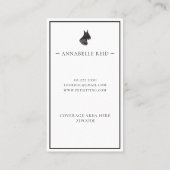 プロフェッショナル白黒シルエットペット座 名刺 (裏面)