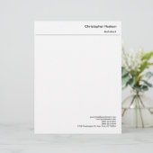 プロフェッショナル白黒シンプルプレーン レターヘッド (スタンド正面)