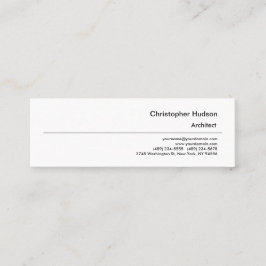 プロフェッショナル白黒シンプル一般建築家 スキニー名刺