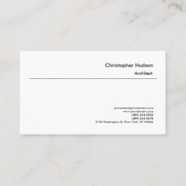 プロフェッショナル白黒シンプル一般建築家 名刺