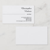 プロフェッショナル白黒シンプル一般建築家 名刺 (正面/裏面)