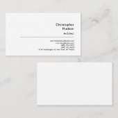 プロフェッショナル白黒シンプル一般建築家 名刺 (正面/裏面)