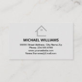 プロフェッショナル白黒ジェネラル建築 名刺 (裏面)