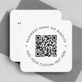 プロフェッショナル白黒スキャン可能QRコード スクエア名刺
