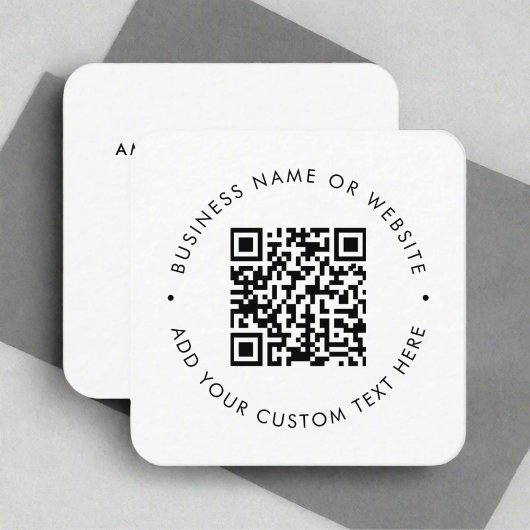 プロフェッショナル白黒スキャン可能QRコード スクエア名刺