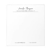 プロフェッショナル白黒スクリプトビジネス ノートパッド (正面)