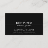プロフェッショナル白黒スタイリッシュプレーンモダン 名刺 (正面)