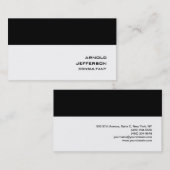 プロフェッショナル白黒ストライプトレンディースタイル 名刺 (正面/裏面)