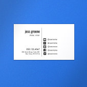 プロフェッショナル白黒ソーシャルメディアのアイコン 名刺