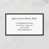 プロフェッショナル白黒テンプレート医院 予約カード (裏面)