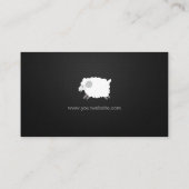 プロフェッショナル白黒ヒツジ記号アイコン 名刺 (裏面)