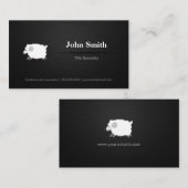 プロフェッショナル白黒ヒツジ記号アイコン 名刺 (正面/裏面)