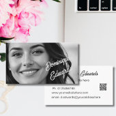 プロフェッショナル白黒フォトソーシャルメディア 名刺