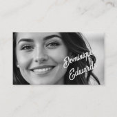 プロフェッショナル白黒フォトソーシャルメディア 名刺 (正面)