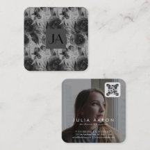 プロフェッショナル白黒フローラ写真QRコード