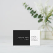 プロフェッショナル白黒プエレガントラ芸術的イン 名刺 (スタンド正面)