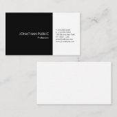 プロフェッショナル白黒プエレガントラ芸術的イン 名刺 (正面/裏面)