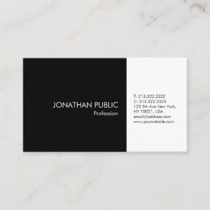 プロフェッショナル白黒プエレガントラ芸術的イン 名刺