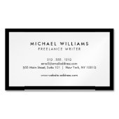 プロフェッショナル白黒マグネット マグネット名刺 (正面)