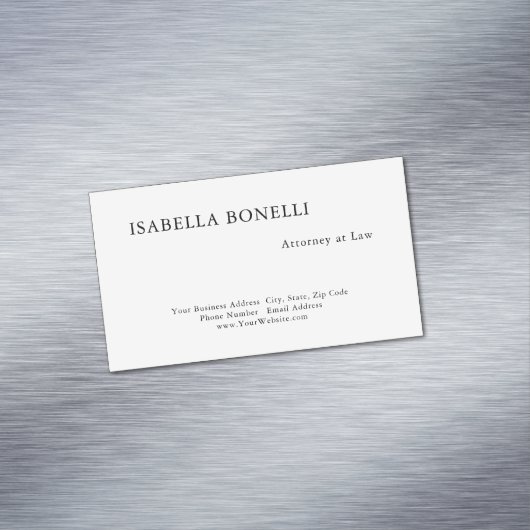 プロフェッショナル白黒ミニマリストプレーンクリエイティブ マグネット名刺 (インサイチュ)