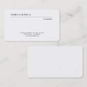 プロフェッショナル白黒ミニマリストプレーンクリエイティブ 名刺 (正面/裏面)