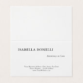 プロフェッショナル白黒ミニマリストプレーンクリエイティブ 名刺 (外部フラット)