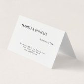 プロフェッショナル白黒ミニマリストプレーンクリエイティブ 名刺 (正面)