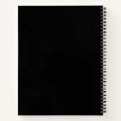 プロフェッショナル白黒モノグラムイニシャル ノートブック (裏面)