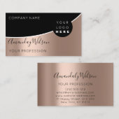 プロフェッショナル白黒ユニークロゴ 名刺 (正面/裏面)